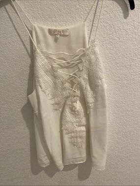 Wayf Ivory Lace-Trim Camisole